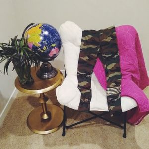 Camo and gold yoga pants